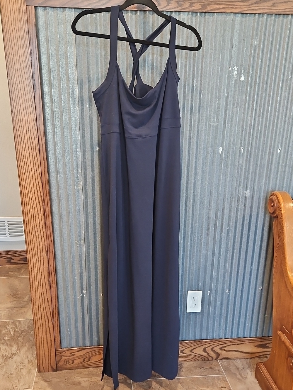 Eddie Bauer Navy Blue Maxi Dress with Strappy Back